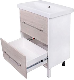 Sanflor Тумба с раковиной Экко 60 орегон/белая – фотография-3